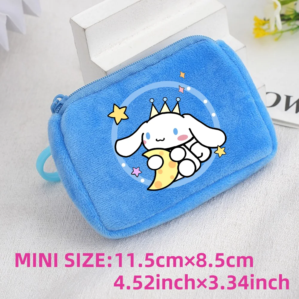 Cinnamoroll Badtz Maru Kuromi Plush Coin Purse Key Case Bag Kids Portable Mini Storage Bag Cute Gifts For Kids Clutch