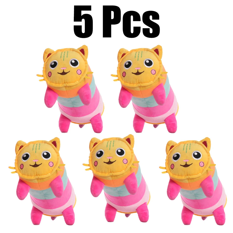New Gabbys Dollhouse Plush Toy Mercat Cartoon Stuffed Animals Smiling Cat Car Cat Hug Gabys Girl Dolls Kids Birthday Gifts