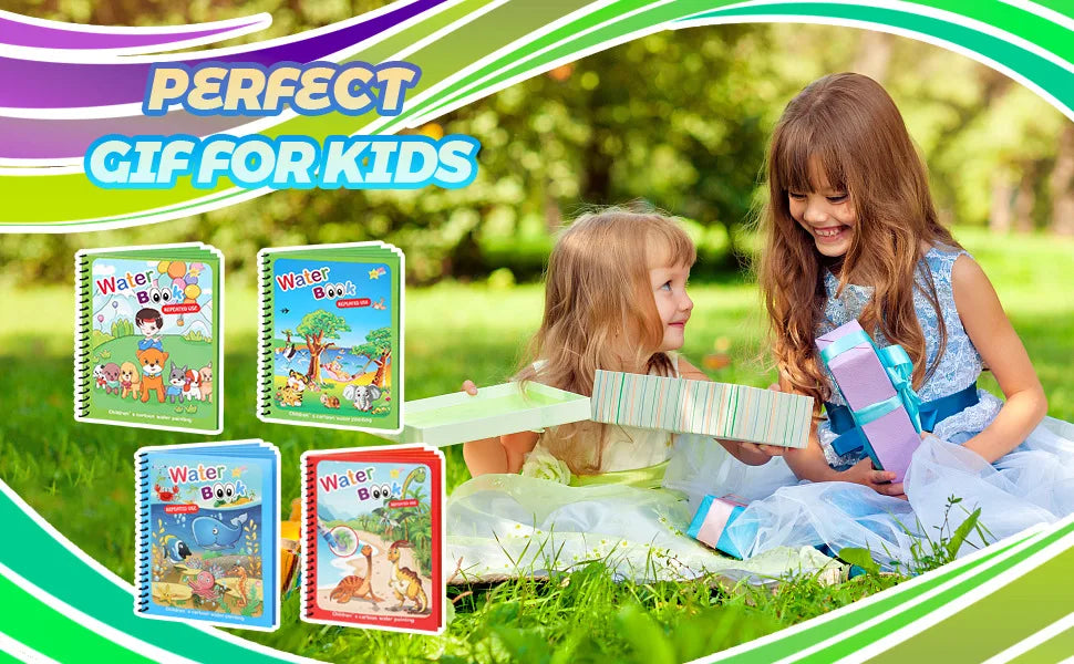 Children DIY Magical Water Painting Book Toddler Early Education Toys Reusable Magic Drawing Coloring Creativity Board For Kids