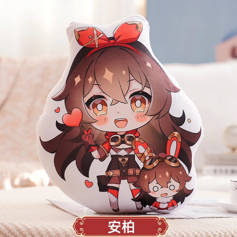 45cm Genshin Impact Plush Doll Toy Zhong Li Xiao Hu TaoTartaglia Venti Kaeya Soft Stuffed Pillow Kids Christmas Plushies Gifts