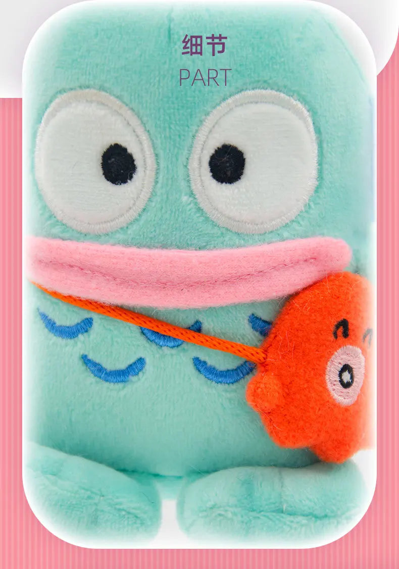 Sanrio Plushie Hangyodon Stuffed Plush Keychain Pendant Cartoon Doll Toys Soft PP Cotton Kawaii Bag Keyring Gifts For Girls Kids