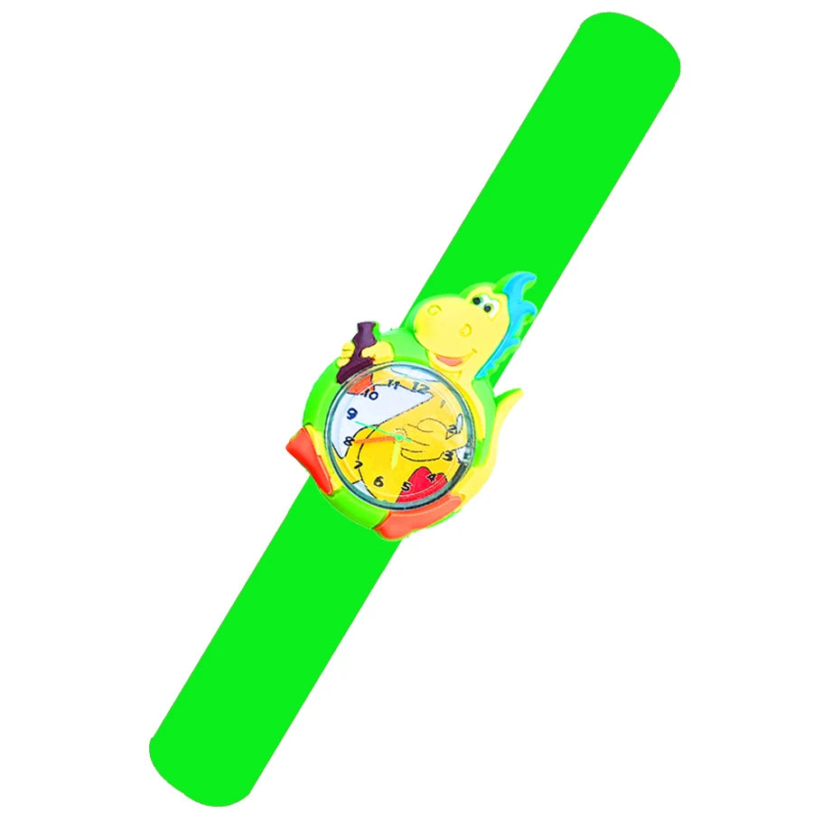 Baby Watch 3D Cartoon Kids Birthday Gift 2-15 Years Old Girl Boy Children Study Time Toy Watch Clock Free Spare Battery