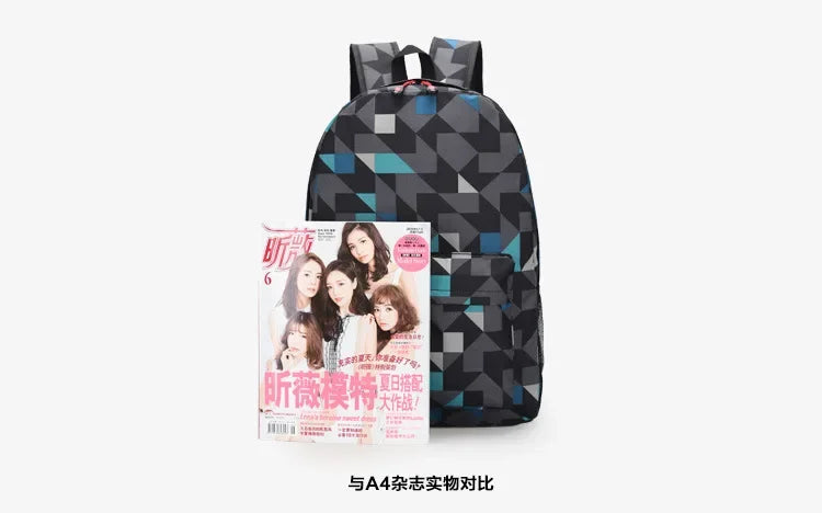 Cute Animal Capybara Print Black Backpack Teenager Student Schoolbag Boys Girls Gift