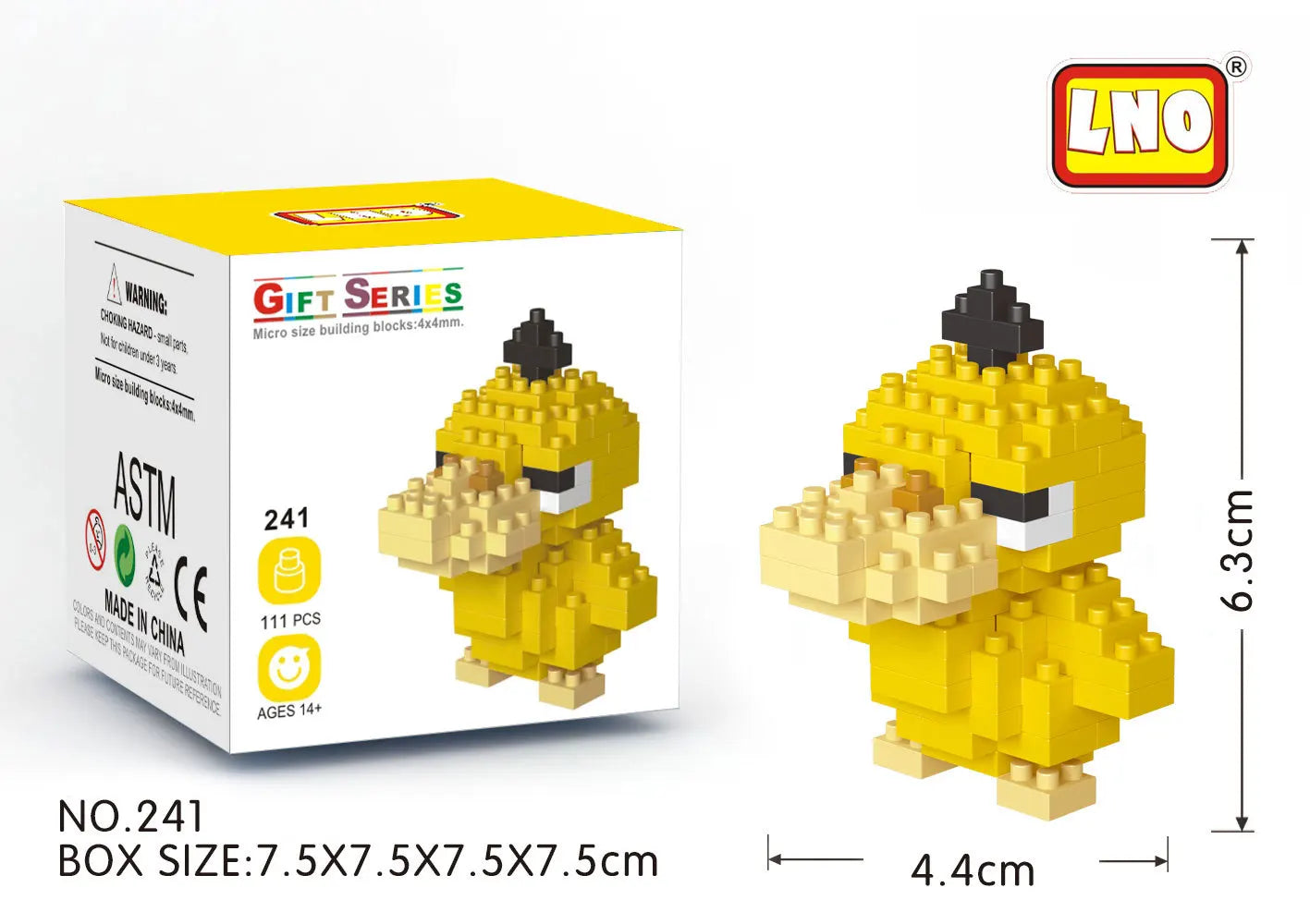 LNO Pokemon Raichu Pichu Kawaii Marowak Mini Blocks Gengar Jynx Diamond Blocks Kids Building Brick DIY Model Educational Toys