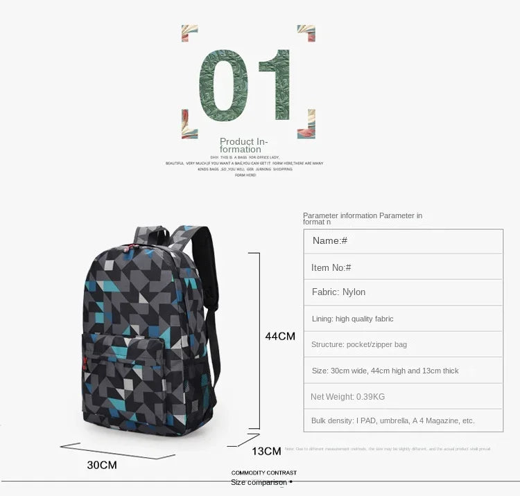 Cute Animal Capybara Print Black Backpack Teenager Student Schoolbag Boys Girls Gift