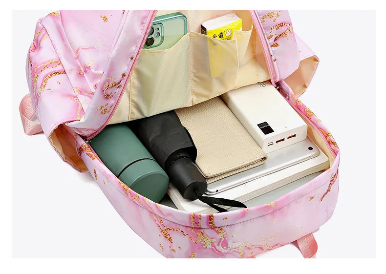 3pcs Movie Kpop Demon Hunters Backpack Lunch Bag Pencil Case Set Student Anime Fashion Schoolbag Pen Case Bento Pouch Suit Gifts