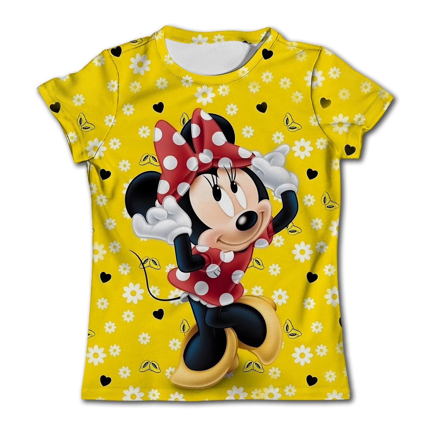 Girls T Shirts for Kids Minnie Mouse Print Top Child Shirt Boy Kid Summer Clothes Short Sleeve T-shirt Cartoon Boys Wear Mickey