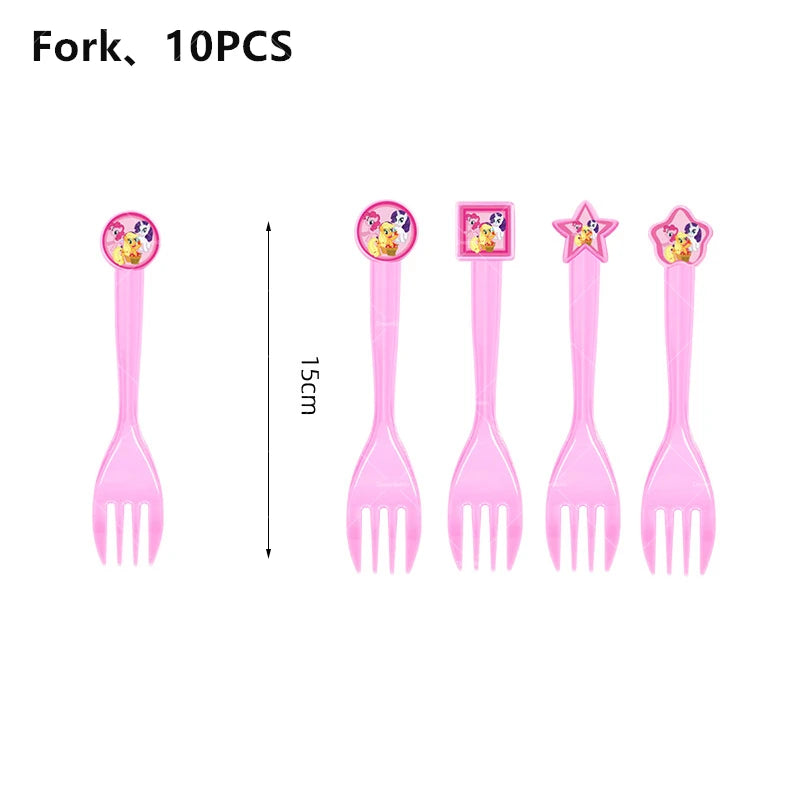 My Little Pony Foil Balloon Happy Birthday Latex Ballon Banner Party Decoration Cake Topper Supplies Backdrop Disposable Kid Toy