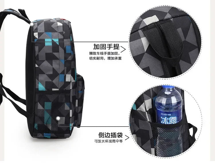 Cute Animal Capybara Print Black Backpack Teenager Student Schoolbag Boys Girls Gift