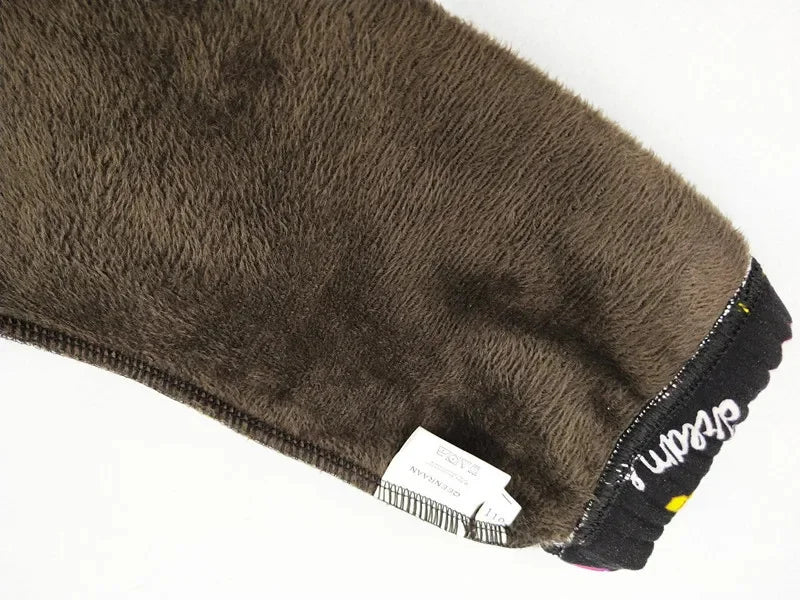 Autumn Winter Children Girls Cartoon Unicorn Pattern Printing Leggings Kids Velvet Thicken Warm Pants Boys Cotton Trousers 3-10T