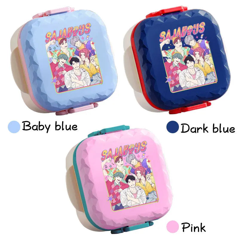 800ml For KPop Demon Hunters Lunch Box Microwave Heating Anime HUNTR/X Rumi Mira Zoey Bento Box BPA Free Comes with Tableware