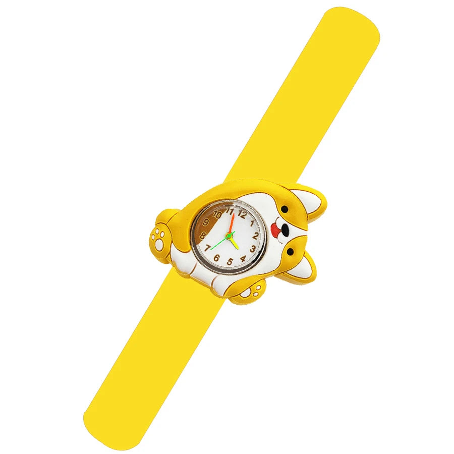 Baby Watch 3D Cartoon Kids Birthday Gift 2-15 Years Old Girl Boy Children Study Time Toy Watch Clock Free Spare Battery