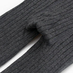 Toddler Girls Cotton Cable Knit Leggings Classic Solid Footless Tights Ankle Length Pants for Kids