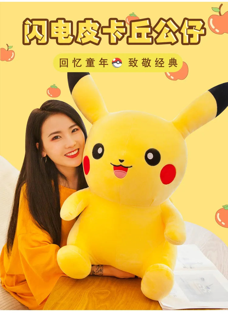 25cm Pokemon Pikachu Plush Toys Kawaii Japan Anime Elf Plush Doll Soft Stuffed Cartoon Pikachu Doll Birthday Gift For Kids Girls
