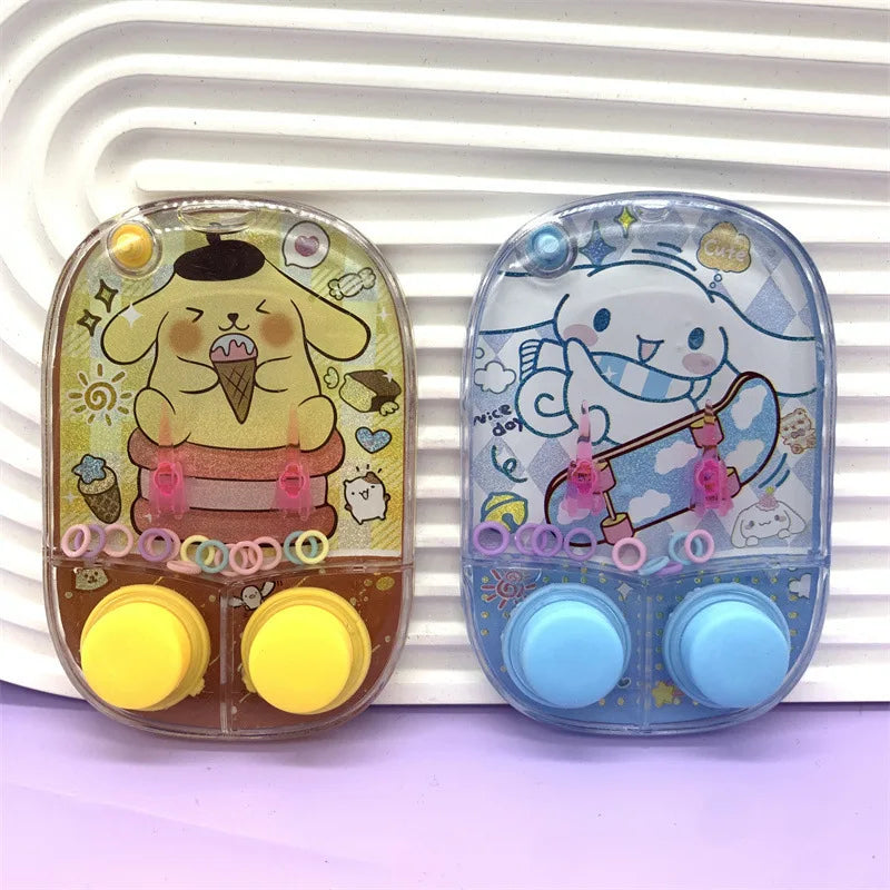 New Sanrio Kuromi Water Machine Big Ear Dog Kids Party Water Ring Toss Game Machine Throwing Circle Develop Focus Ability Toys