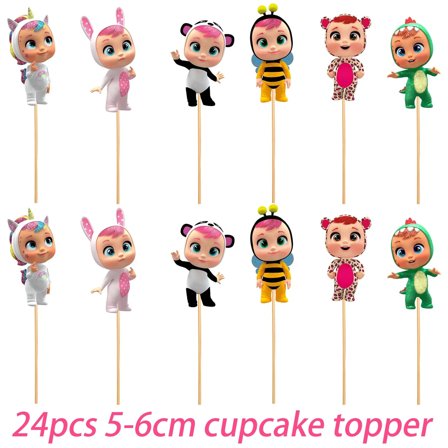 Cry Babiesed Birthday Party Decorations Tableware Set Paper Plates Balloon Banner Tablecloth Backdrop Baby Shower Party Supplies