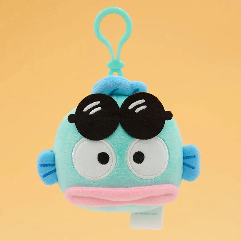 Sanrio Plushie Hangyodon Stuffed Plush Keychain Pendant Cartoon Doll Toys Soft PP Cotton Kawaii Bag Keyring Gifts For Girls Kids