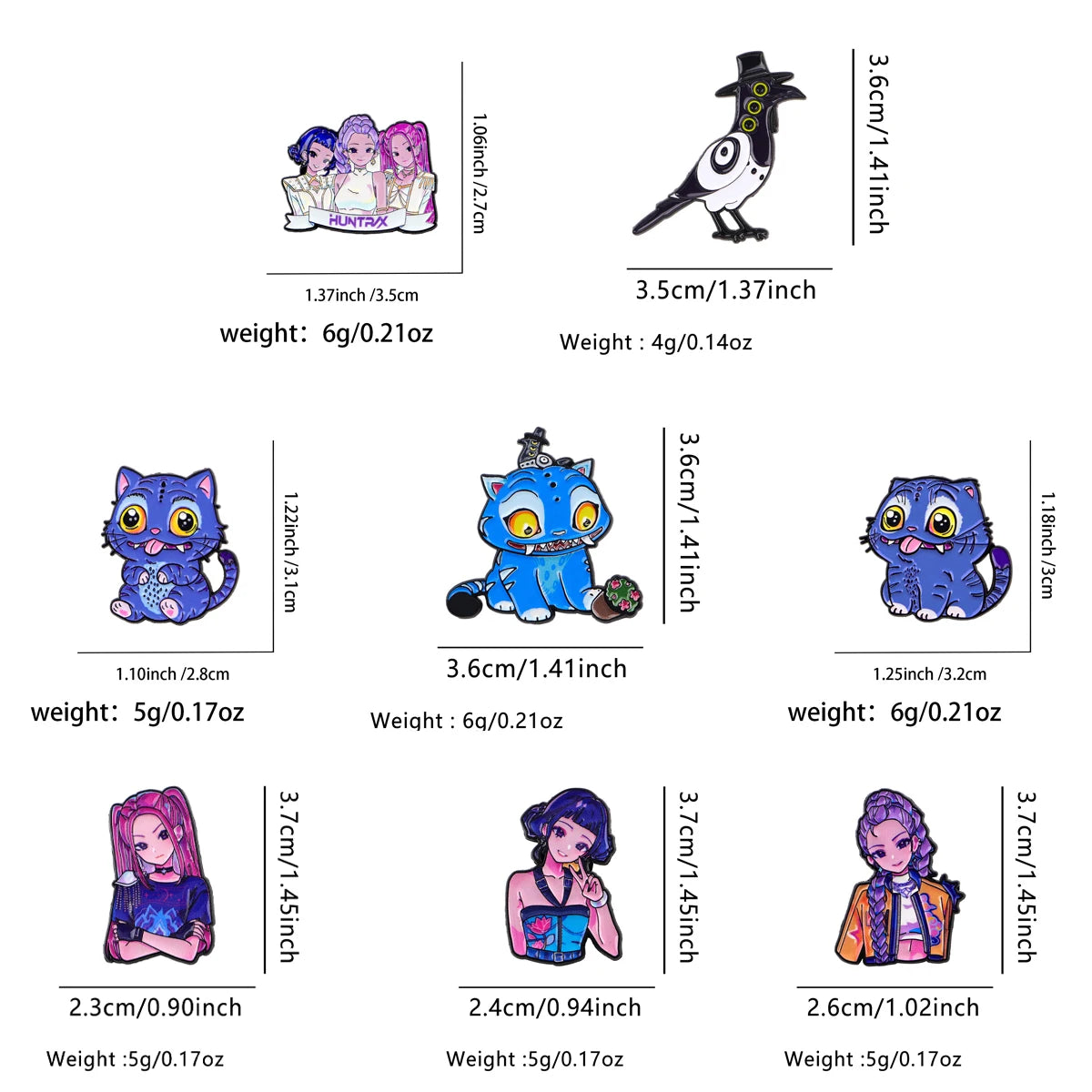 Cute Anime Girl Group Enamel Pins Cool K-POP Brooch Lapel Pin Badge on Backpack Clothing Accessories Fashion Jewelry Fans Gifts