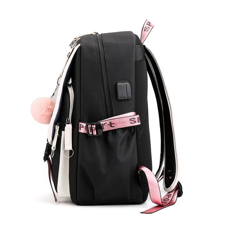 School Backpack for Kids Teenager Kawaii Capybara Schoolbag Girls Boys Children Backpack Teenager Bagpack Usb Charging Bookbag