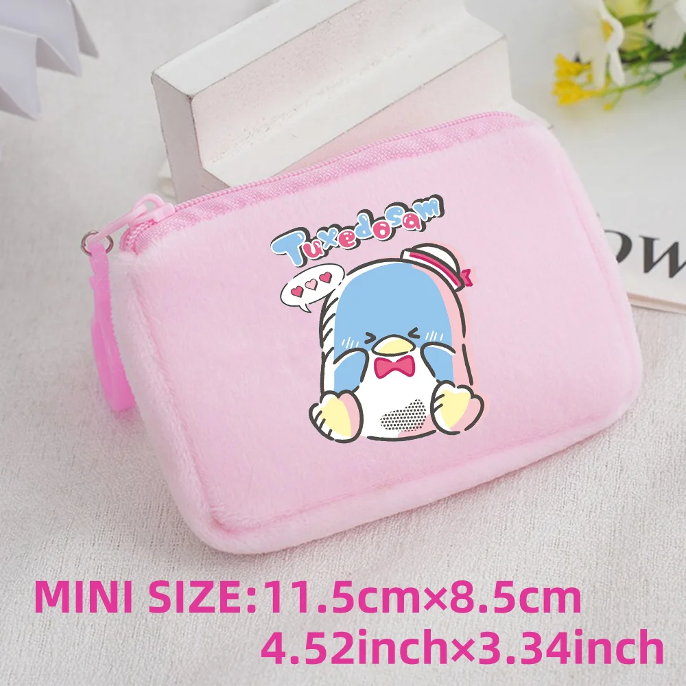 Cinnamoroll Badtz Maru Kuromi Plush Coin Purse Key Case Bag Kids Portable Mini Storage Bag Cute Gifts For Kids Clutch