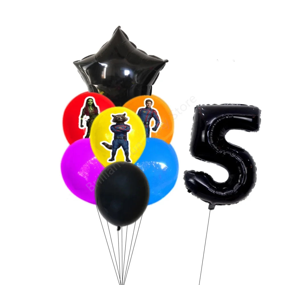 New Guardians of the Galaxy Party Decoration Disposable Tableware Balloons Superhero Baby Shower Kids Birthday Party Supplies
