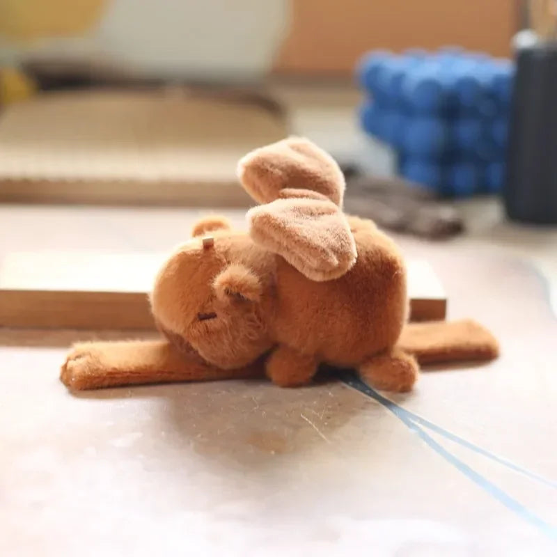 1-10PCS Rytanda Capybara Clap Circle Toys  Capybara Plush Hand Ring Fun Pop Circles Kids  Gift Slap Snap Wrap Wristband Bracelet