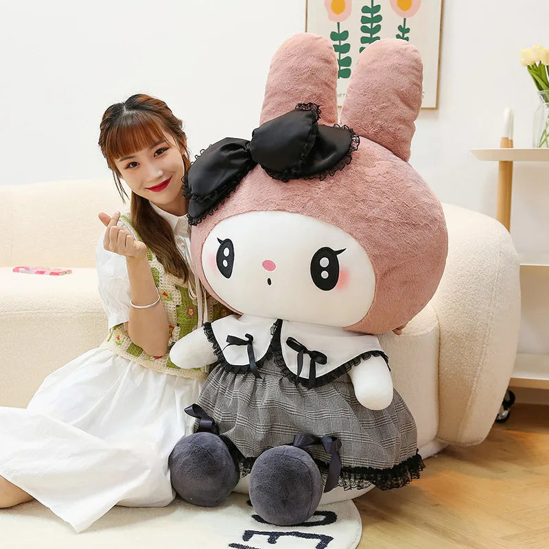 Oversized Sanrio Plushier Kuromi Melody Stuffed Toys Soft Throw Pillow Plush Dolls Kids Birthday Valentines Gifts for Girls