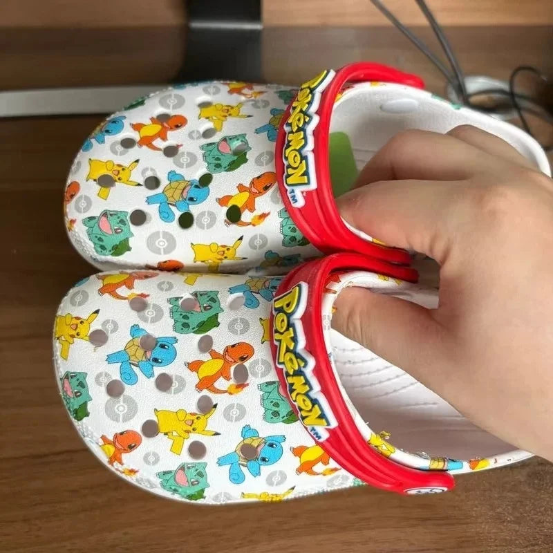 Pokemon Kawaii Pikachu Squirtle Breathable EVASandals for Kids - Anime Slippers for Home And Beach Summer Footwear Kids Gifts