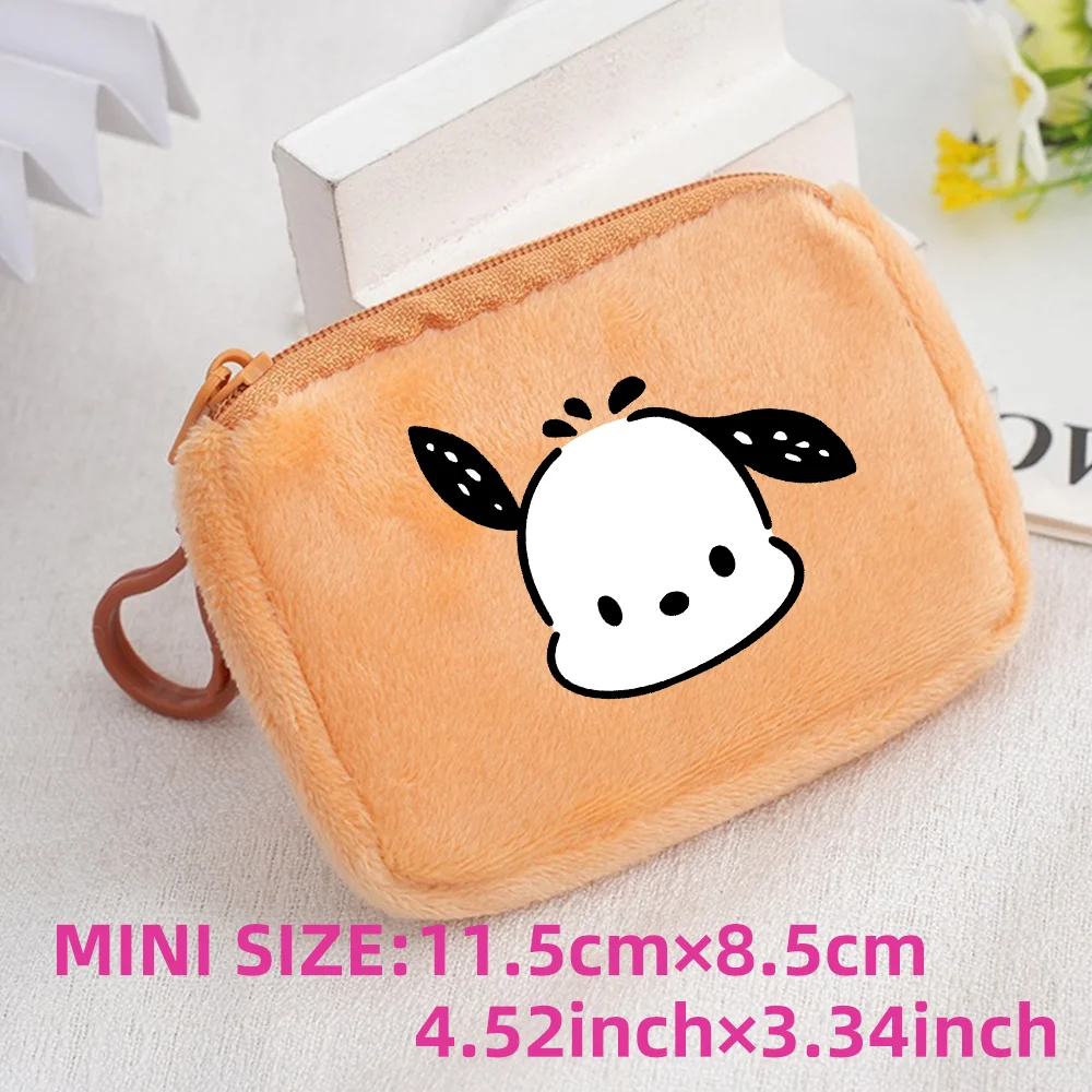 Cinnamoroll Badtz Maru Kuromi Plush Coin Purse Key Case Bag Kids Portable Mini Storage Bag Cute Gifts For Kids Clutch