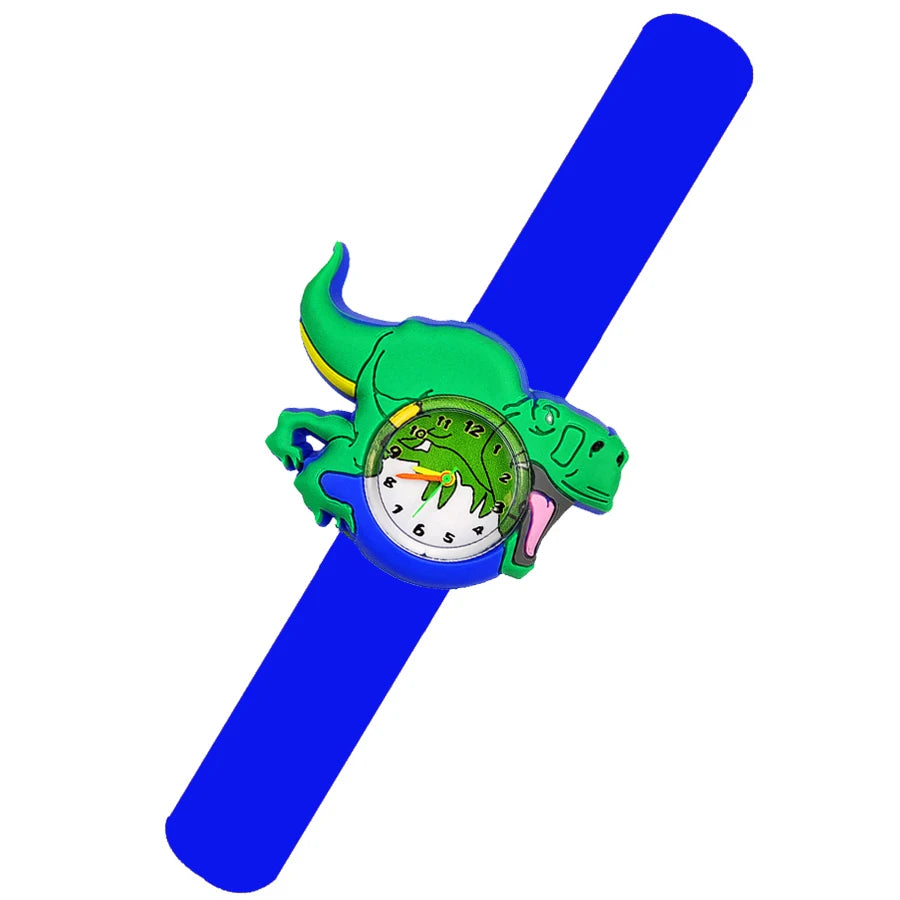 Baby Watch 3D Cartoon Kids Birthday Gift 2-15 Years Old Girl Boy Children Study Time Toy Watch Clock Free Spare Battery