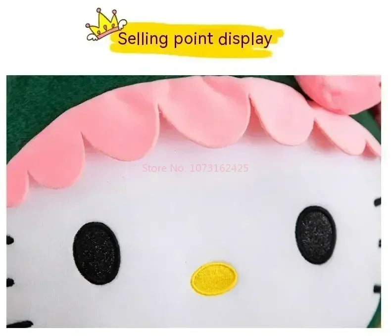 80cm Sanrio Dinosaur Hello Kitty Plush Toy Kawaii Anime Large Plushie Pillow Cute 35/50/65cm Cartoon Stuffed Doll Christmas Gift