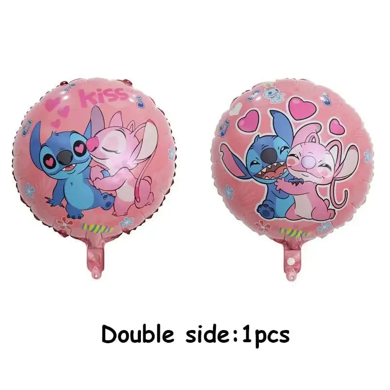 Pink Lilo and Stitch Angel Birthday Supplies Dishes Cup Plate Tablecloth Balloon Banner Girls Party Baby Shower Decorations