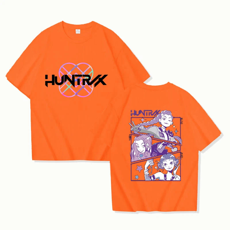HOT Kpop Huntrix T-Shirt Men Women Fashion Harajuku T Shirt Summer Cool Short Sleeve Hip Hop Top Tee