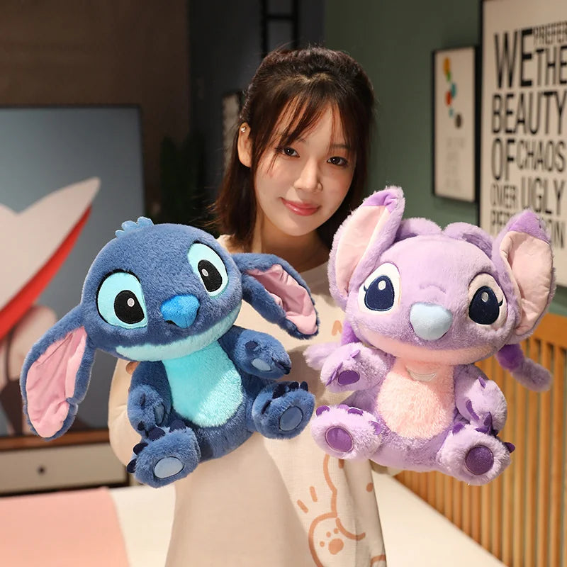 Cute Big Size Lilo & Stitch Couple Models Cartoon Stuffed Plush Anime Stitch Plush Toys Stitch Plushies Pillow Kids Xmas Gift