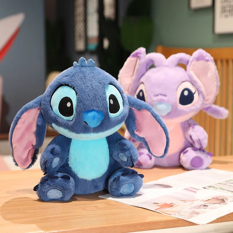 Cute Big Size Lilo & Stitch Couple Models Cartoon Stuffed Plush Anime Stitch Plush Toys Stitch Plushies Pillow Kids Xmas Gift