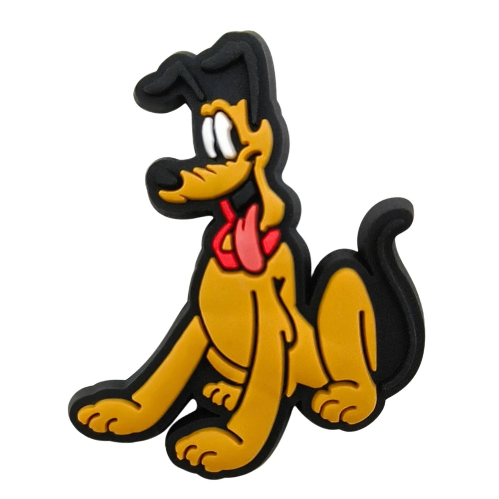 Cartoon MINISO 1PCS Popular Characters Disney Mouse DIY Stitch Funny Bear Shoe Charms Decorate Kids Accessories Boys Party Gifts