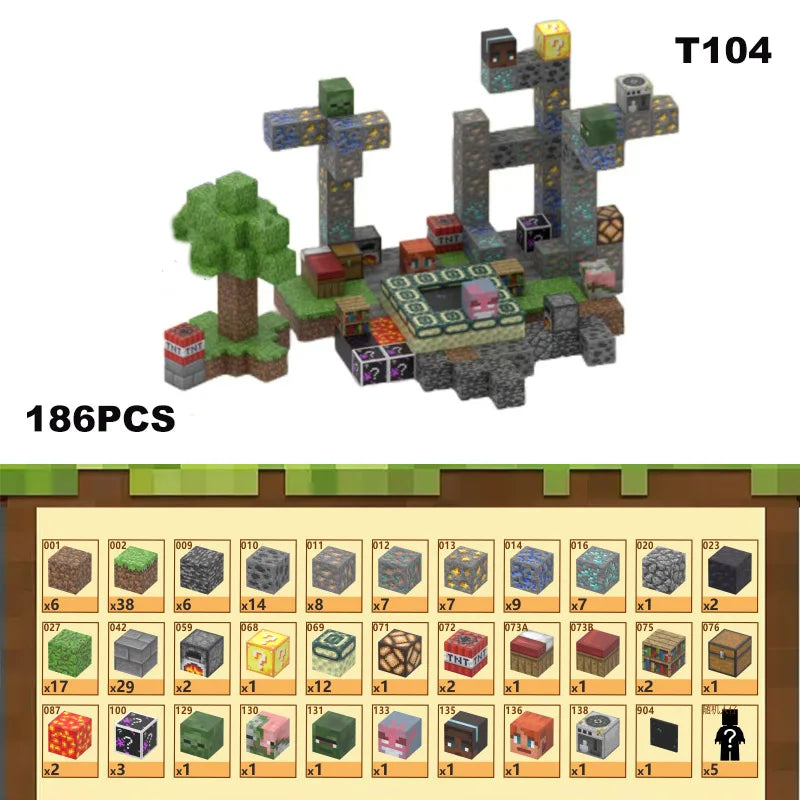 Magnetic Building Blocks Mine Cube Magnet World Set for Boy Girl Kid Age 3+ DIY Model Children Stem Montessori Sensory Toy