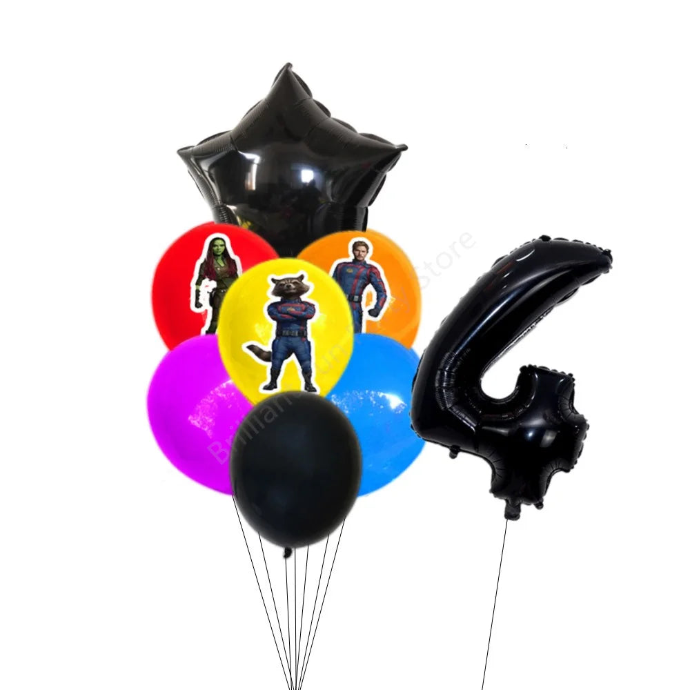 New Guardians of the Galaxy Party Decoration Disposable Tableware Balloons Superhero Baby Shower Kids Birthday Party Supplies
