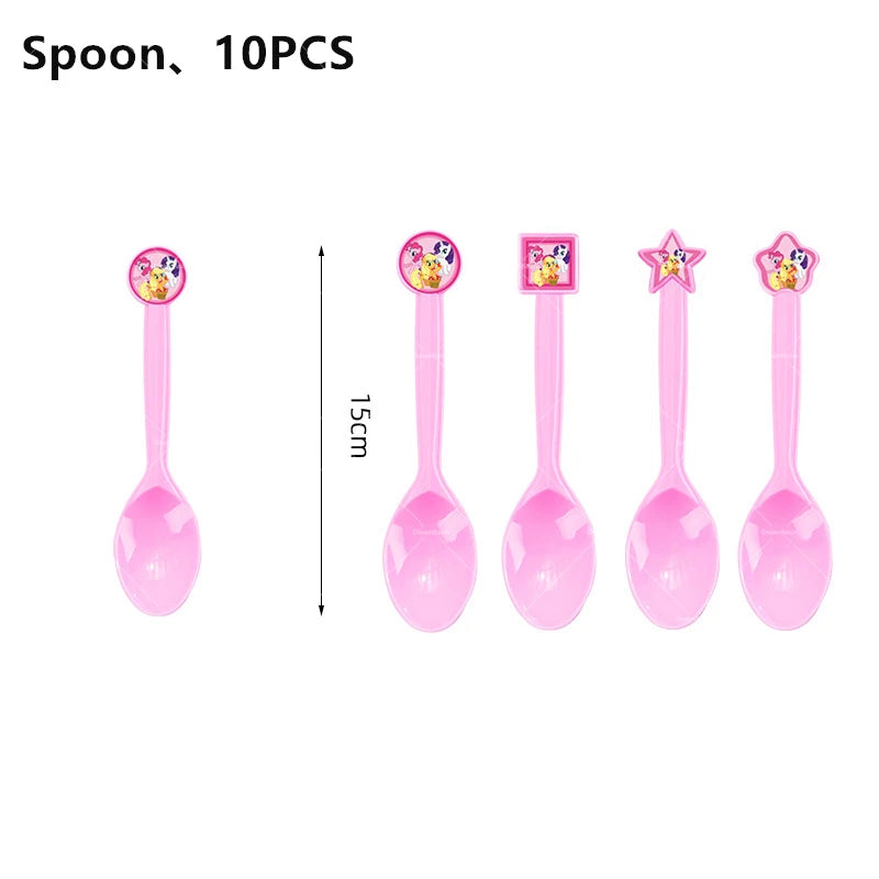 My Little Pony Foil Balloon Happy Birthday Latex Ballon Banner Party Decoration Cake Topper Supplies Backdrop Disposable Kid Toy