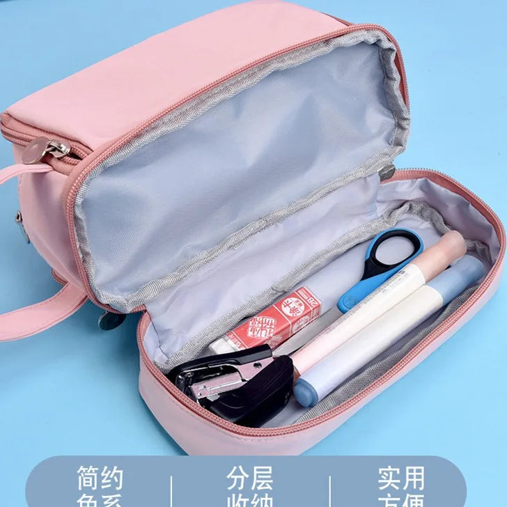 Kpop Demon Hunters High-capacity Pencil Bag Cartoon  Music Girl Pencilcase Rumi Mira Zoey Student Pen Case Kid School Stationery