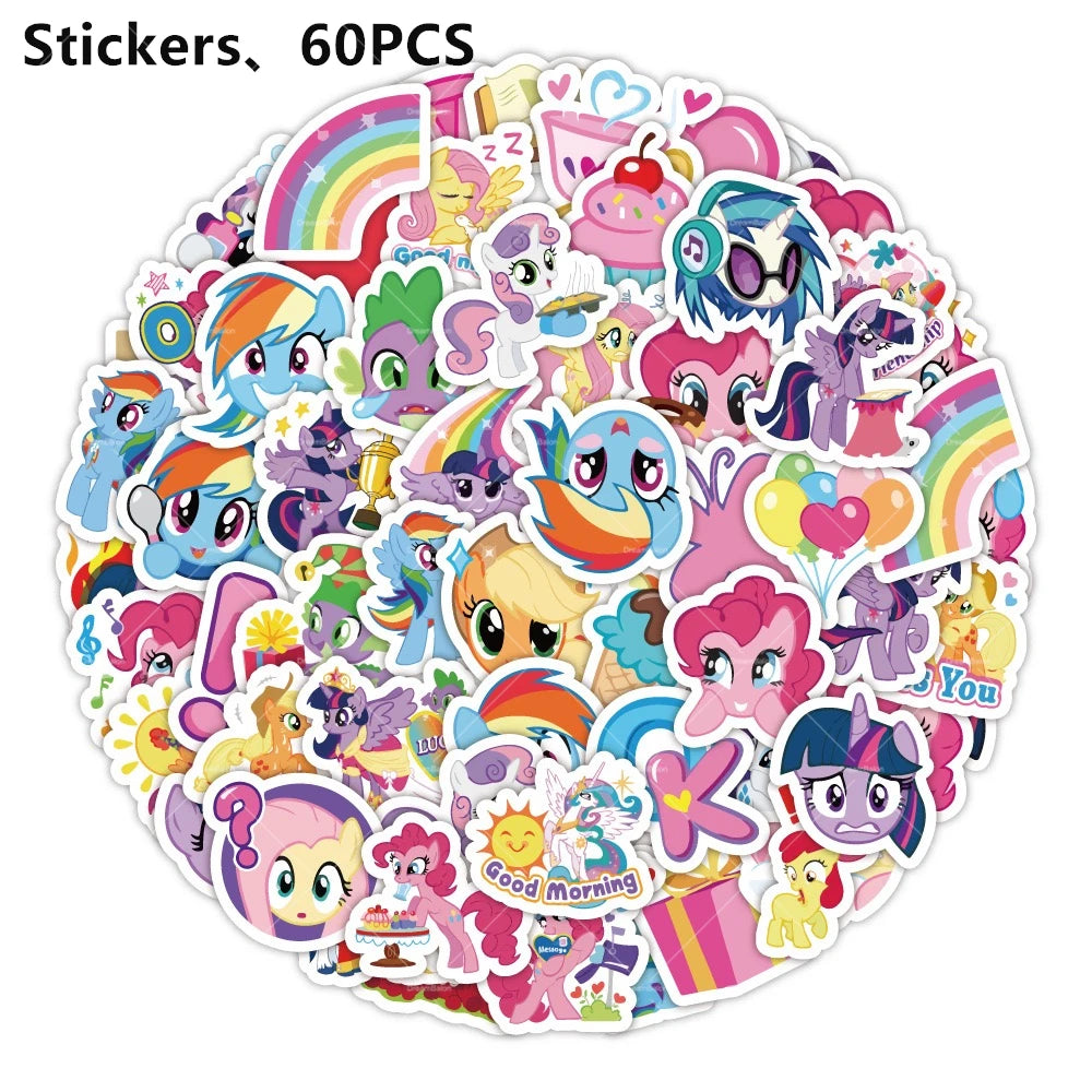 My Little Pony Foil Balloon Happy Birthday Latex Ballon Banner Party Decoration Cake Topper Supplies Backdrop Disposable Kid Toy