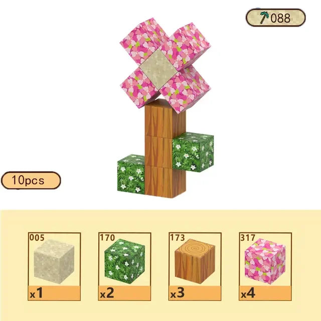 Magnetic Building Blocks Mine Cube Magnet World Set for Boy Girl Kid Age 3+ DIY Model Children Stem Montessori Sensory Toy