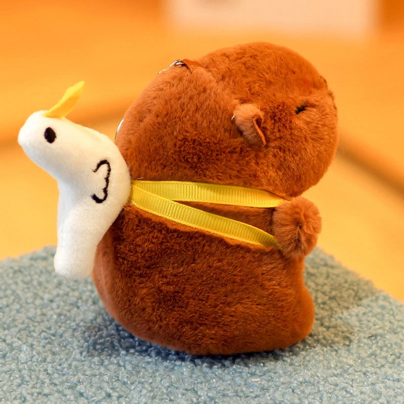 Cartoon Capybara Plush Keychain Bag Pendant Hanging Decoration Cute Stuffed Doll Toy Desktop Doll Ornament Car Keyring Kids Gift