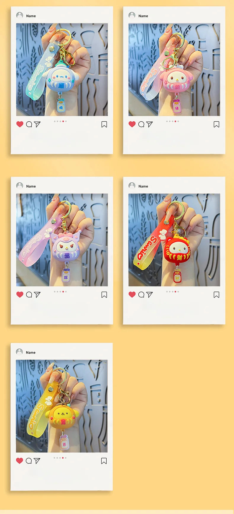 Sanrio Cinnamoroll Kuromi Anime Kawaii Ins Key Chain Pendant Cute Cartoon My Melody Bag Hanging Decoration Toys for Kids