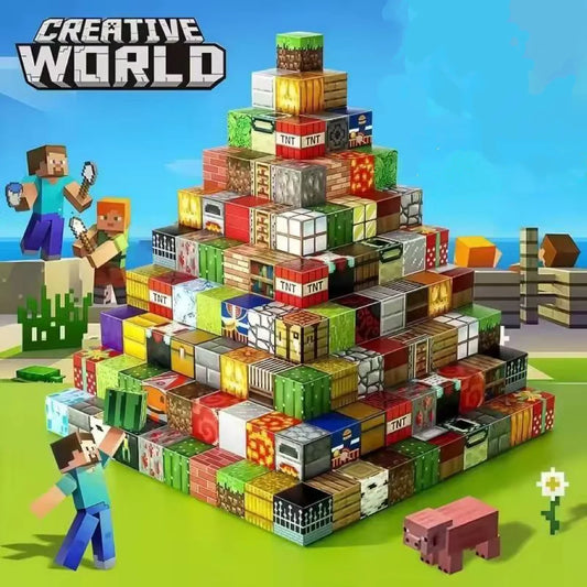 Magnetic Building Blocks World Cube Magnet World Set for Kid Age 3+ DIY Model Children Stem Best Montessori Sensory Toy