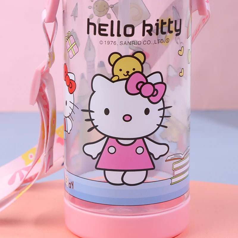 Kawaii 500ML Kuromi Cinnamoroll Sanrio Water Cup Cartoon Anime Plastic Cup Toys for Kids Kawaii Bottle Water Cup Birthday Gift