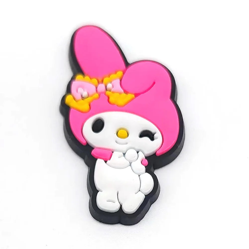 MINISO Hello Kitty Sanrio cartoon 1pcs cute shoe charms Accessories buckle clogs sandals pin decorate kids girls gift