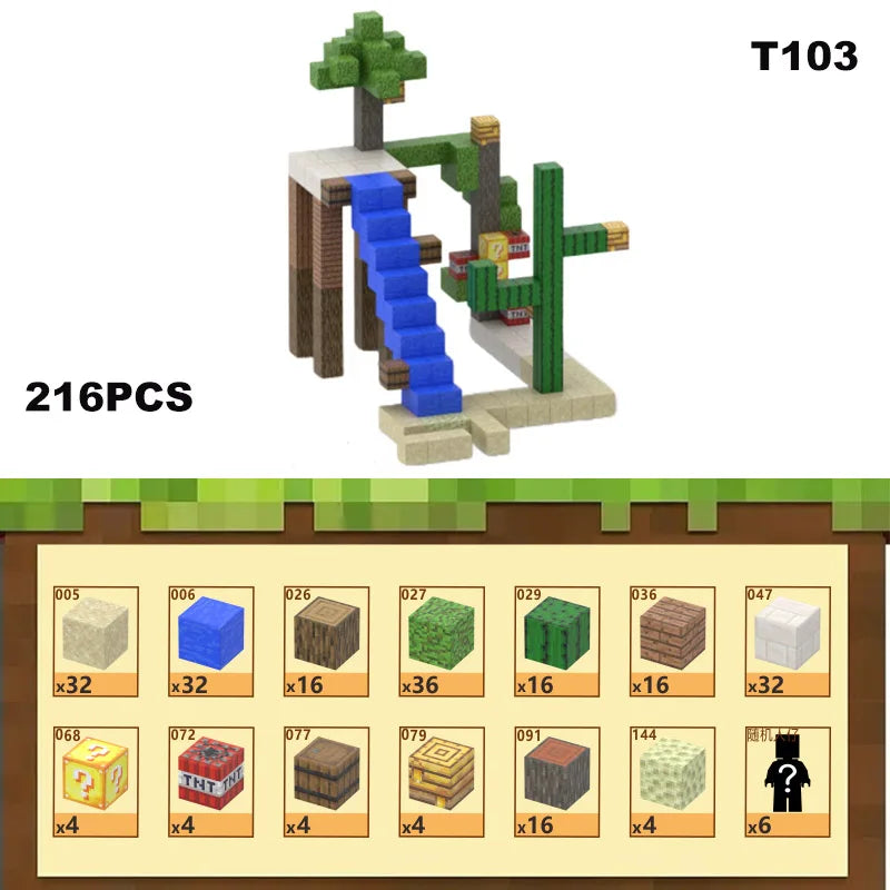 Magnetic Building Blocks Mine Cube Magnet World Set for Boy Girl Kid Age 3+ DIY Model Children Stem Montessori Sensory Toy