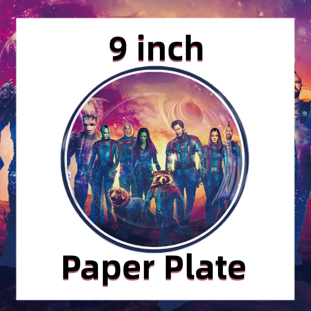 New Guardians of the Galaxy Party Decoration Disposable Tableware Balloons Superhero Baby Shower Kids Birthday Party Supplies