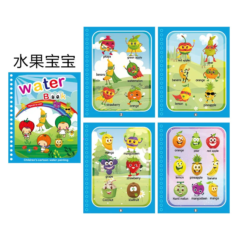 Children DIY Magical Water Painting Book Toddler Early Education Toys Reusable Magic Drawing Coloring Creativity Board For Kids